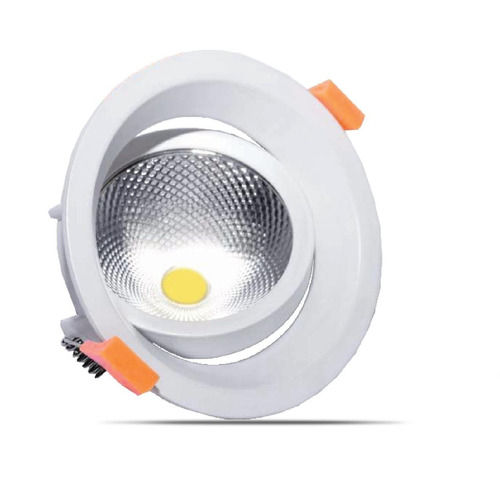 White Move Able Poly Carbonate Body And Round Shape Led Cob Downlight