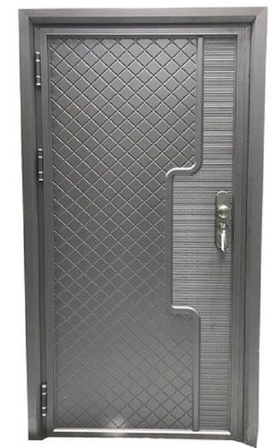 Grey Ruggedly Constructed And Rust Resistant Stainless Steel Main Entrance Door, For Home