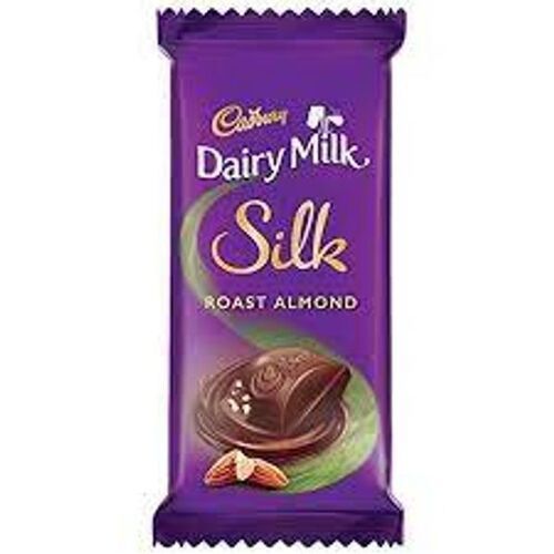 Cadbury Dairy Milk Silk Chocolate, Smooth And Crunchy Whole Nuts With Roast Almonds