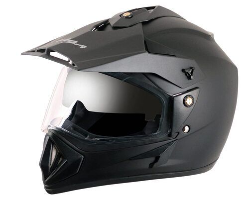 Silver Full Face Cover Safety Helmets For Two Wheeler Vehicles