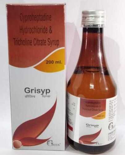 Grisyp Hydrochloride And Tricholine Citrate Syrup, Net Vol. 200Ml General Medicines