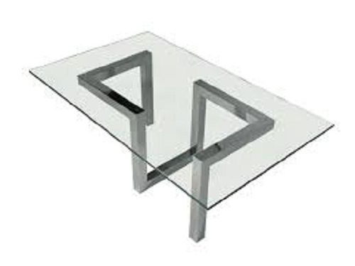 Chinese Style Heavy Duty And Stylish Modern Sleek Square Design Clear Glass Table For Home