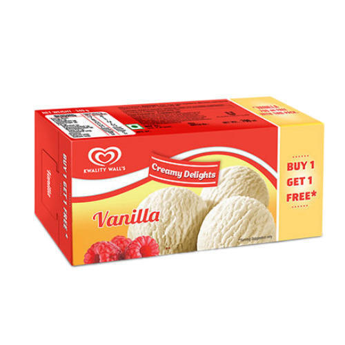 Kwality Vanilla Flavor Ice Cream All Natural Ingredients And Delicious Taste