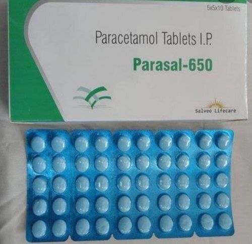 Selva Lifecare 5*5*10 Tablets, Paracetamol Tablets I.P. Parasal 650  Age Group: Adult