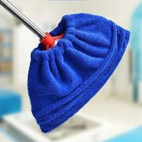 Silver Durable Sweeping Floors And Dusting Free Furniture Long Stick Blue Cotton Broom Stick