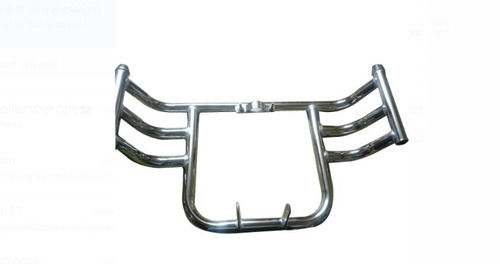 Two Wheeler Aluminum Leg Guard For Hero Motorcycle Use With Silver Finish Dimension(L*W*H): 24 X 13 X 13  Centimeter (Cm)