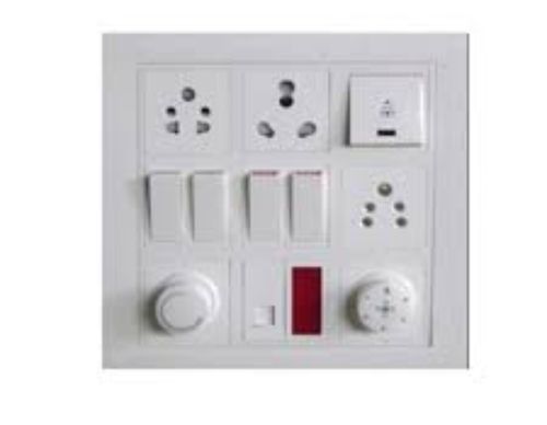 White Electric Switch Board, With 11.3 X 7.0 X 4.6 Dimensions, Use For Home And Office Frequency (Mhz): 50-60 Hertz (Hz)