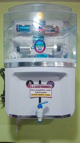 White RO Water Purifier - 12 Liter Capacity, Electric 30 Watt, RO + UV + UF + TDS Filtration, Corrosion Resistant, 1-Year Warranty