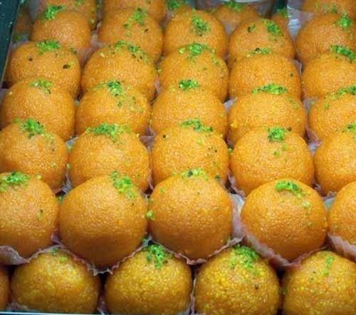 100% Pure Nutritent Enriched Round Sweet Fresh Yellow Boondi Ladoo