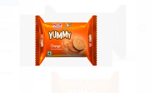 Delicious Sweet Natural Taste Crispy And Crunchy Orange Cream Biscuit With Circle Shape