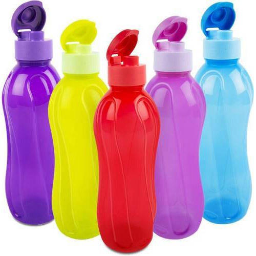 Red Hdpe Plastic Bottle With Flip Flop Cap For Water Storage