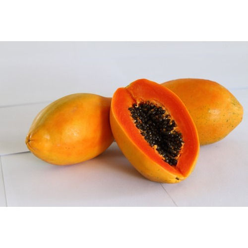 Healthy Farm Fresh Indian Origin Naturally Grown Vitamins Rich Oval Shape Orange Fresh Papaya