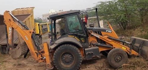 Hydraulic System Heavy Duty Strong Yellow Jcb Machine For Substantial Works And Heavy Purposes