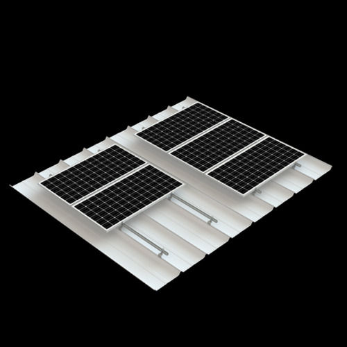 Black Modular Metal Roof Solar Panel Mounting Structure 