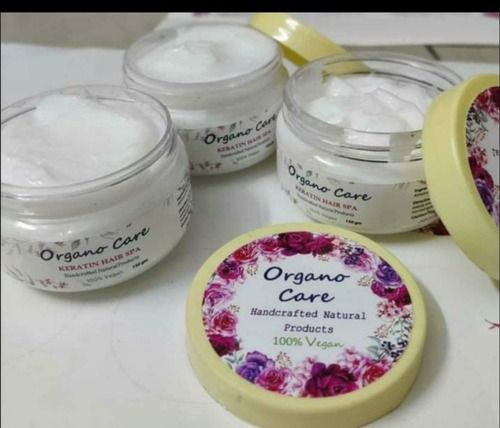 Organo Handcraft Natural 100% Vegan Keratin Hair Spa Cream For Parlour, Personal