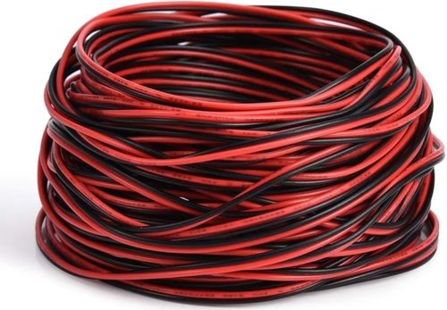 Red And Black Fire-Proof Pvc Copper Two-Core Electrical Wire, Rated Voltage 220v And 500 Meter Length