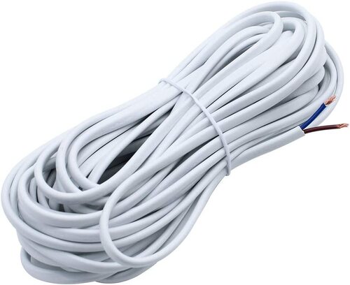 रेड एंड ब्लू पीवीसी कॉपर टू-कोर इलेक्ट्रिकल वायर, रेटेड वोल्टेज 220V, 500 मीटर लंबाई और आवृत्ति 50-60 हर्ट्ज केबल क्षमता: 440 वोल्ट (वी)