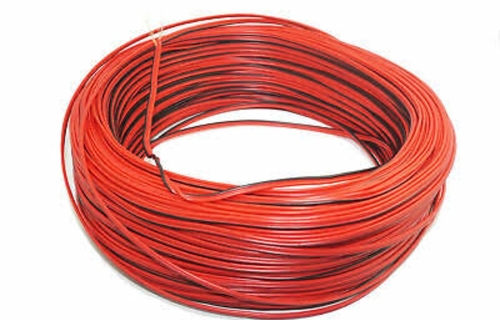 रेड पीवीसी कॉपर सिंगल-कोर इलेक्ट्रिकल वायर, रेटेड वोल्टेज 220V, 500 मीटर लंबाई और आवृत्ति 50-60 हर्ट्ज रेटेड करंट: 220 वोल्ट (V)