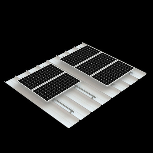 Black Standing Seam Roof 180 Degrees Solar Panel Structure 