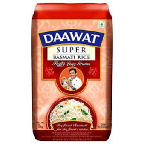 100% Pure And Natural Medium Grain Daawat Super White Basmati Rice, 1Kg Admixture (%): 5%