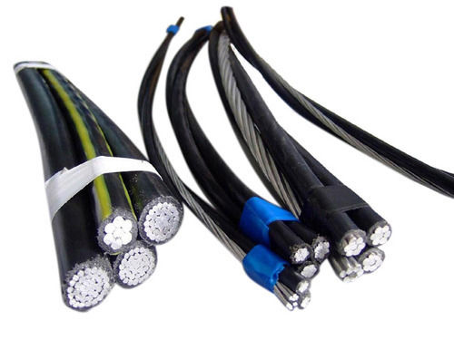 Superior Performance Of Aluminum Black Aerial Bunch Electrical Cable 220 V Application: Construction