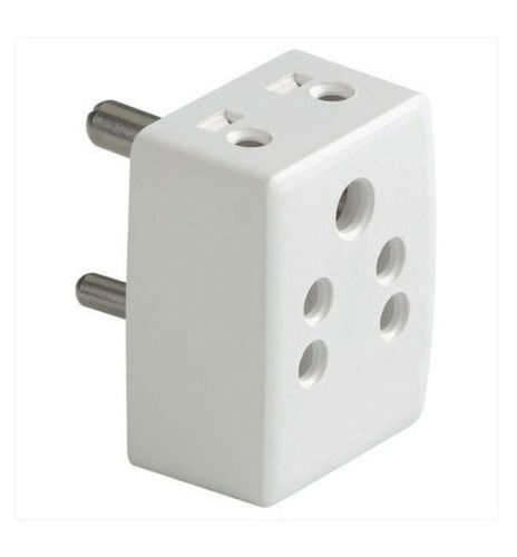 5A Electrical Three Multi Pin Socket With Plastic Material And White Color Frequency (Mhz): 50 Hertz (Hz)