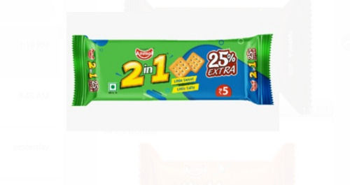 Crispy Cruncy 2 In 1 Sweet And Salted Biscuit With Square Shape, Fat 15.6G Fat Content (%): 15.6 Grams (G)