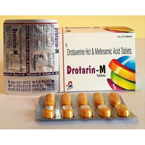 Drotaverine Hcl And Mefenamic Acid Tablets Drotarin-M Tablets Medicine Raw Materials