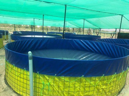 Dunlop Tarpaulin PVC Biofloc Fish Farming Tank With Protection Cover