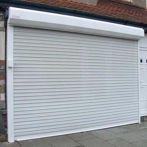 Blue Manual Operated Rolling Shutter For Shops, Height 8-12 Feet