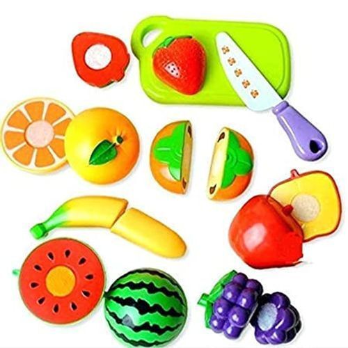 Colourfull Miniature Mart Kids Small Size Cutting Fruits & Vegetables Toys