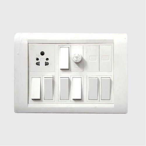 Plastic 240 Voltage Operating Temperature 50 Celsius Electrical White Switch Board