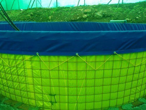 PVC Coated Food Grade Material Biofloc Aquaculture Fish Farming Tanks With Protection Cover