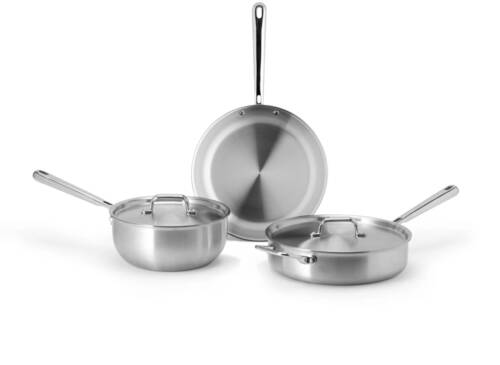 Stainless Steel Cookware Set For Kitchen, Set of 3 Pieces