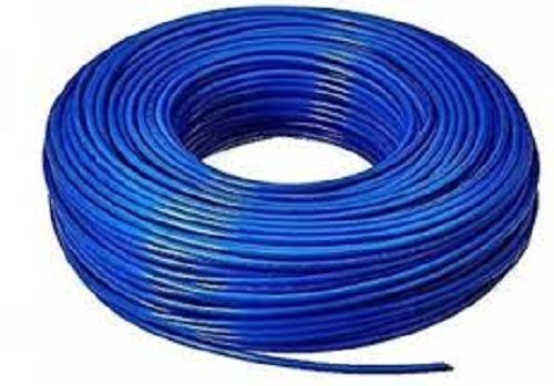 Blue Pvc Copper Single-Core Electrical Wire, Rated Voltage 120V, 90 Meter Length And Frequency 50-60 Hz Insulation Material: Rubber