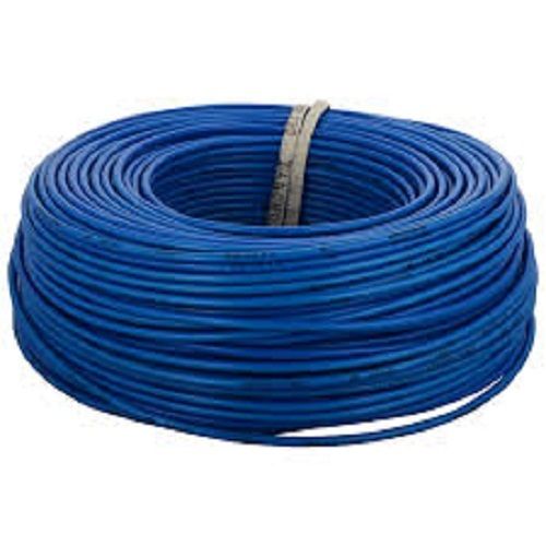 Blue Pvc Copper Single-Core Electrical Wire, Rated Voltage 120V, 90 Meter Length And Frequency 50-60 Hz Insulation Material: Rubber