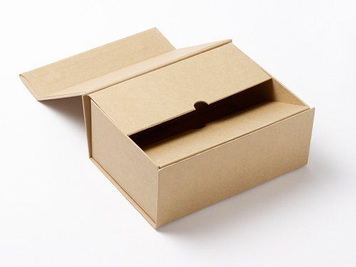 Brown Corrugated Folding Paper Square Gift Box  Size: 3X3X4 Inches