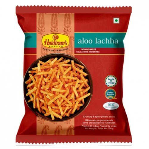 Crunchy And Spicy Haldiram Aloo Lachha Namkeen For All Age Groups Carbohydrate: 14 Percentage ( % )