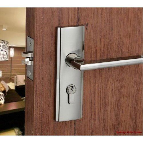 Ss Durable Material Front Door Lock Set, With 3 Simple Keys, For Home Protection