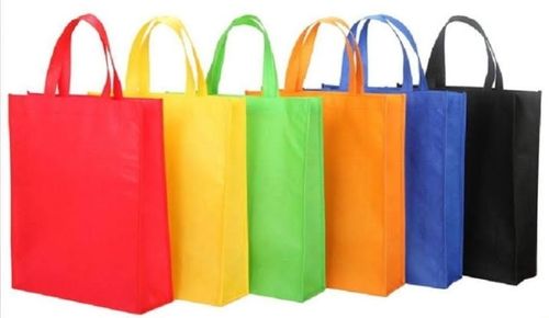 Multicolor Eco Friendly And High Grade Plain Dyed Carry Bag With Handle For Shopping