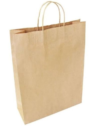 Biodegradable Eco Friendly And Lightweight Easy To Carry Brown Paper Carry Bag With Loop Handle