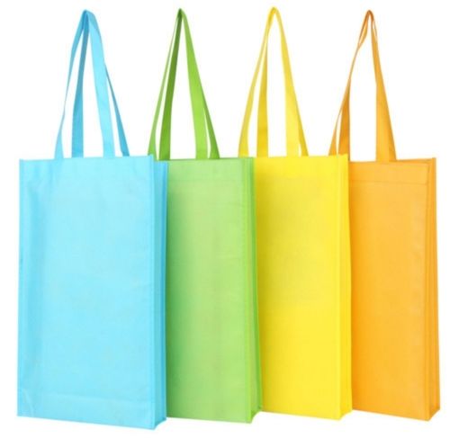 Silk Printing 100 Percent Eco-Friendly And Plain Dyed Non Woven Carry Bag With Handle