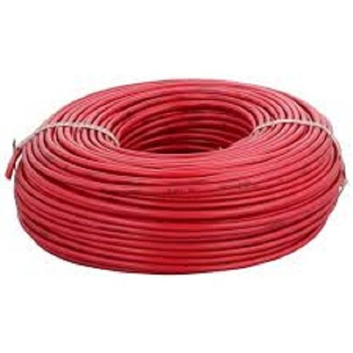 Red Pvc Copper Single-Core Electrical Wire, Rated Voltage 120V, 90 Meter Length And Frequency 50-60 H Insulation Material: Rubber