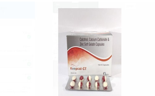 Keepcal-Ct Calcitriol, Calcium Carbonate And Zinc Soft Gelatin Capsules Capsule Shape: Oval