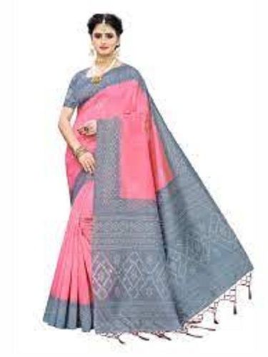 Ladies Breathable And Highly Absorbent Printed Cotton Saree For Casual Wear