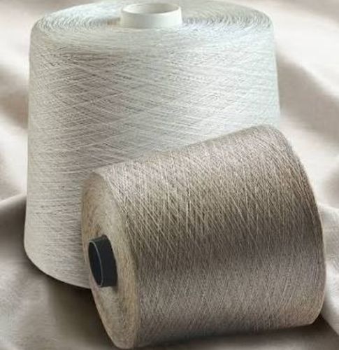 Natural Organic White Cotton Flax Yarn For Scarves, Sweaters, Afghans And Socks Application: Knitting