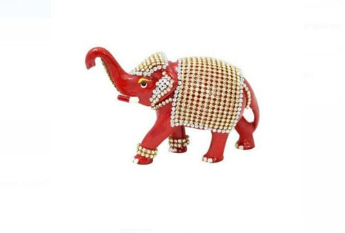 Red Color Handicrafts E Lephant With Dimension 5x1.5x3.5 Inch And Weight 338gram