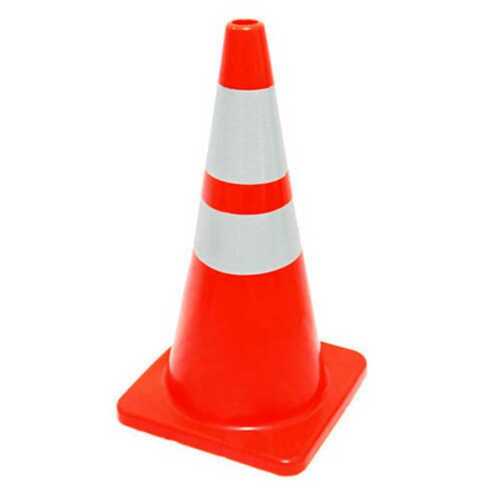 High Strength Road Traffic Cone Use For Traffic Regulations, Orange And White Color