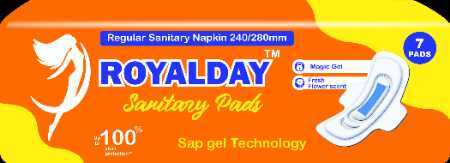 Royalday Sanitary Pad With Sap Gel Technology For 12 Hours Of Leakage Protection Absorbency: Up To 100Ml Milliliter (Ml)