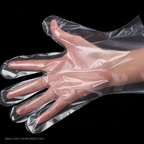 Transparent Plastic Gloves Used In Food Factory And Store, Cleaning Surface